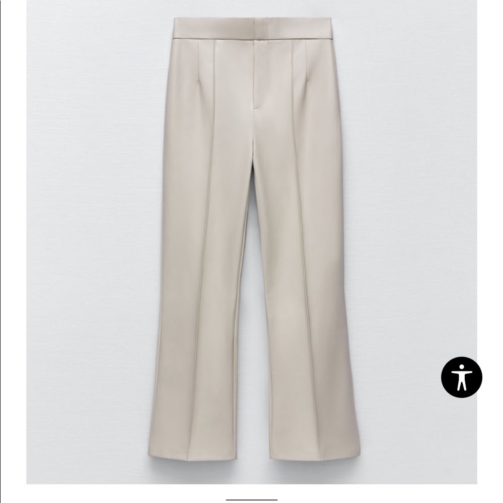Zara Mini Flare Legging. Cream color.